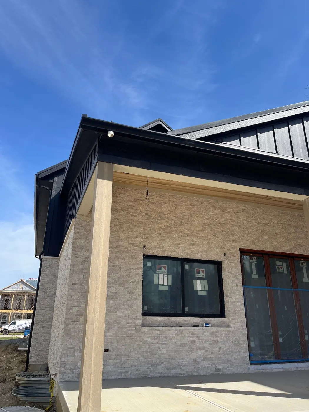 Trim and flashing detail on a Sheffield Park siding job